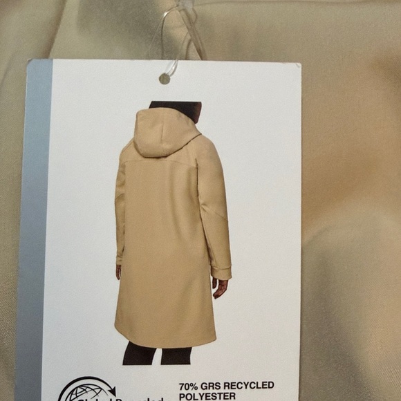 Mondetta Long Soft Shell Hooded Jacket Fleece Interior Light tan size XXL NWT - Picture 3 of 10